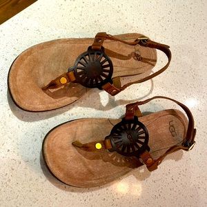Never worn brand new UGG leather Sandals